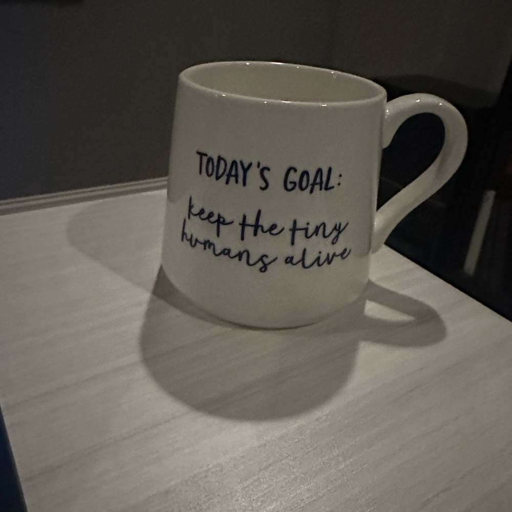 White Ceramic Mug with Motivational Quote